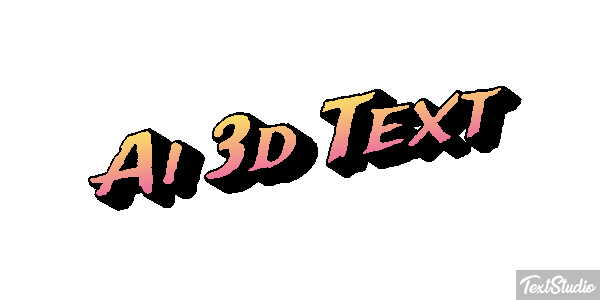 Ai 3D Text Text effect