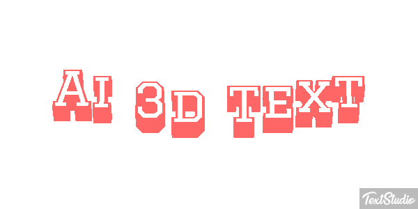 Ai 3D Text Text effect
