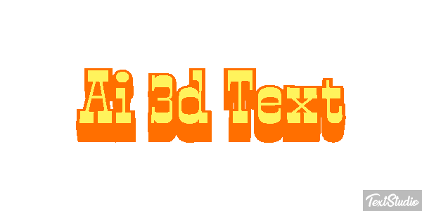 Ai 3D Text Text effect