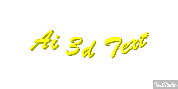 Ai 3D Text Text effect