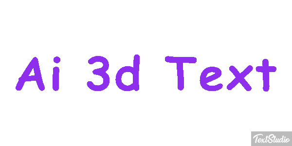 Ai 3D Text Text effect