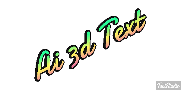Ai 3D Text Text effect