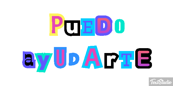 Puedo ayudarte Tekst effect