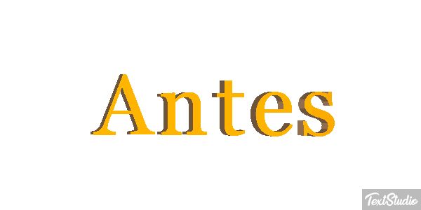 Antes Efeito do texto