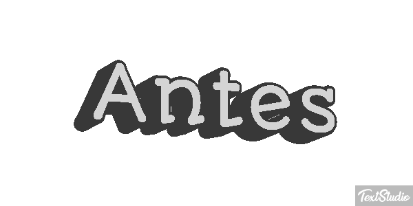 Antes Efeito do texto