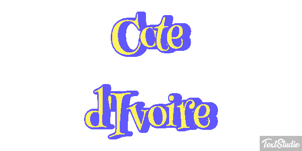 Côte D'Ivoire Text effect