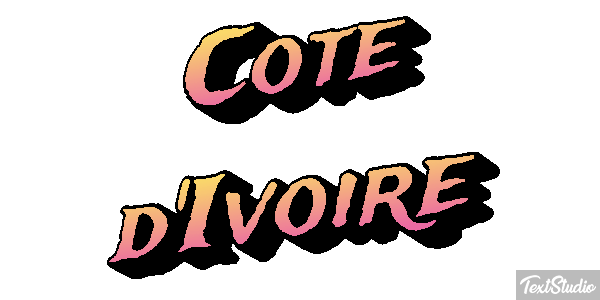 Côte D'Ivoire Text effect