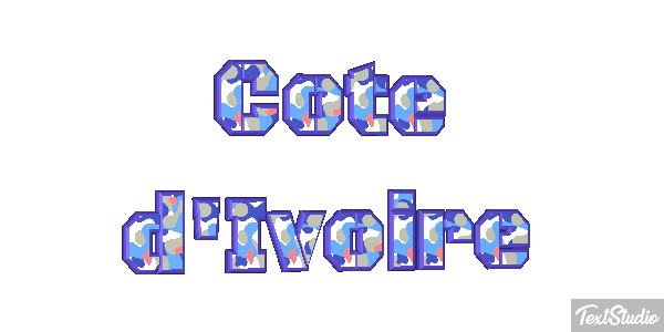 Côte D'Ivoire Text effect