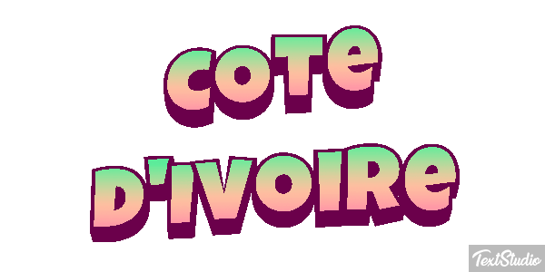 Côte D'Ivoire Text effect