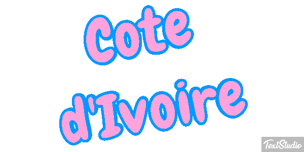 Côte D'Ivoire Text effect