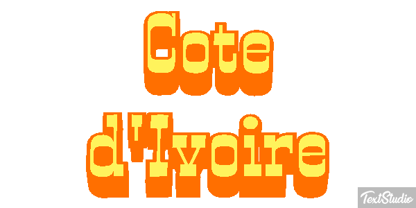 Côte D'Ivoire Text effect