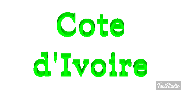 Côte D'Ivoire Text effect