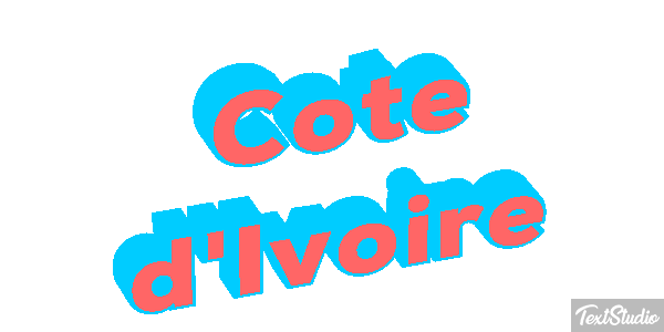 Côte D'Ivoire Text effect