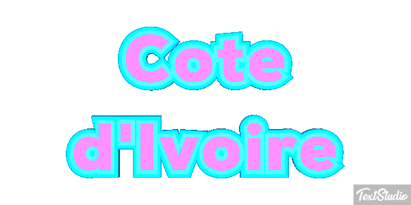 Côte D'Ivoire Text effect