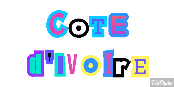 Côte D'Ivoire Text effect