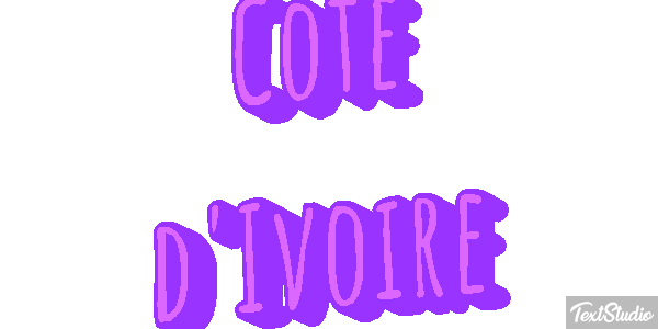 Côte D'Ivoire Text effect