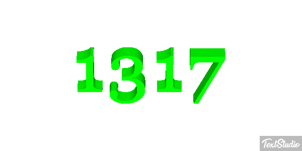 1317 Text effect
