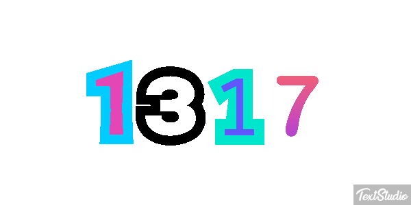 1317 Text effect