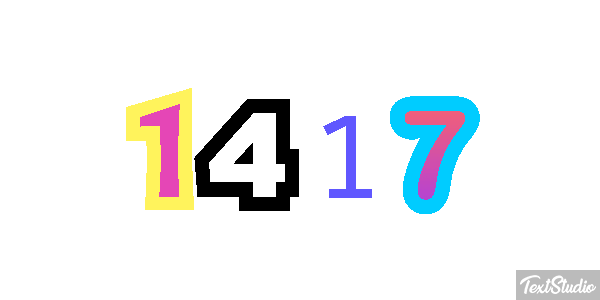 1417 Text effect