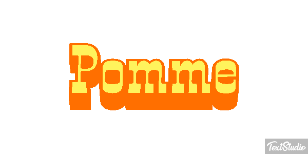 Pomme Text effect