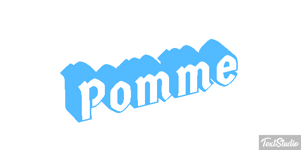 Pomme Text effect