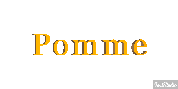 Pomme Text effect