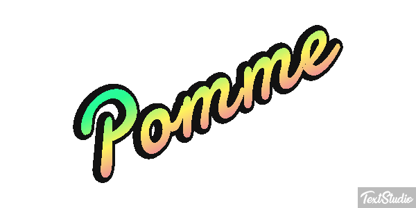 Pomme Text effect