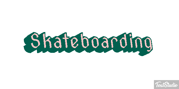 Skateboarding Effetto testo