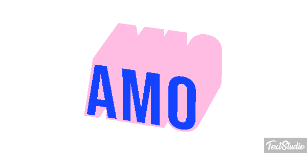 Amo Efeito do texto