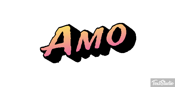 Amo Efeito do texto