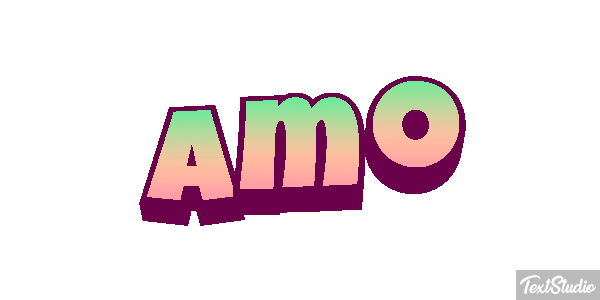 Amo Efeito do texto