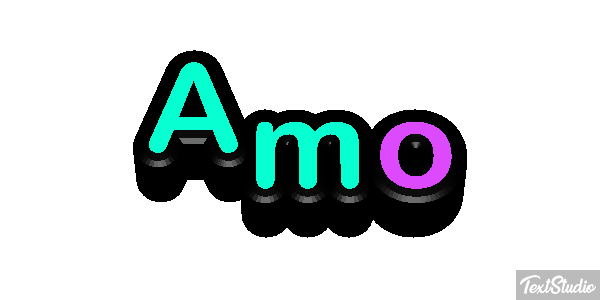Amo Efeito do texto