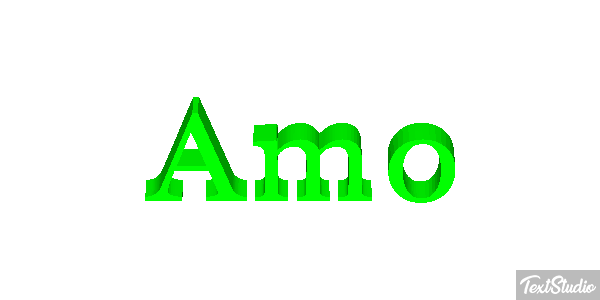 Amo Efeito do texto