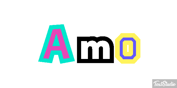 Amo Efeito do texto