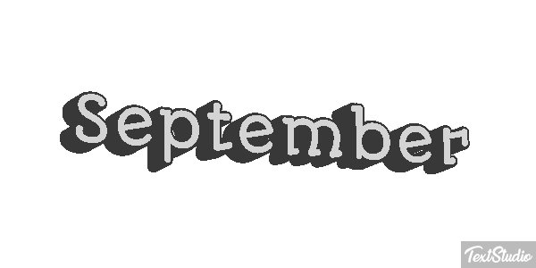 September Текстовый эффект