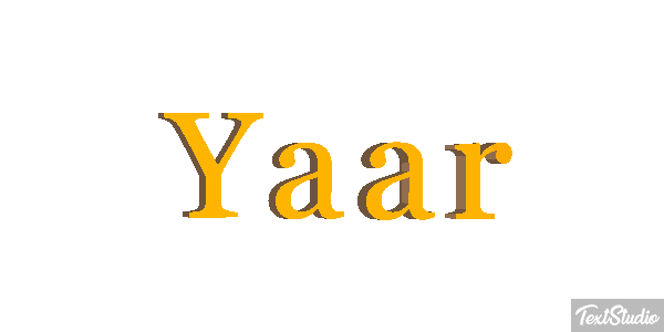 Yaar Text effect