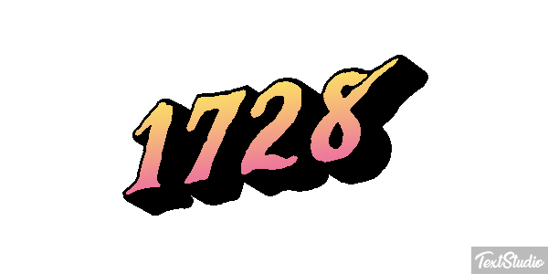 1728 Text effect