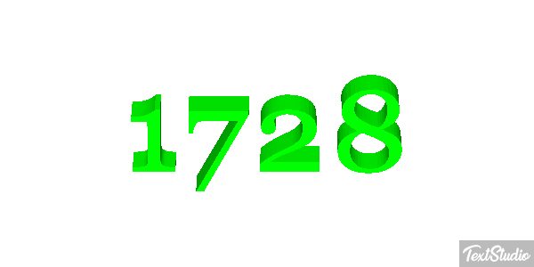 1728 Text effect