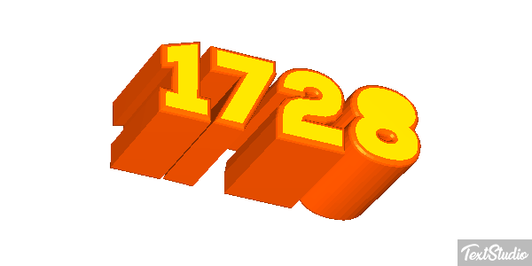 1728 Text effect