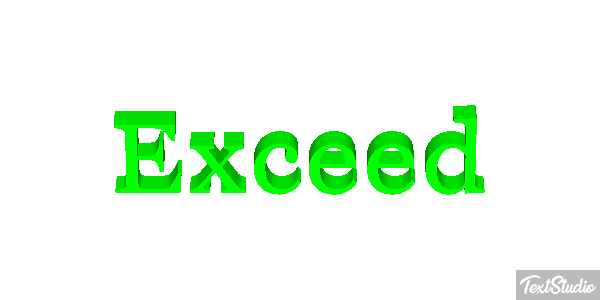 Exceed Text effect