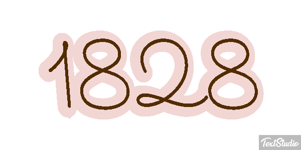 1828 Text effect