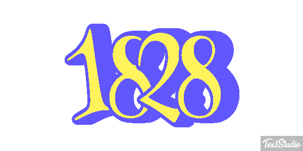 1828 Text effect