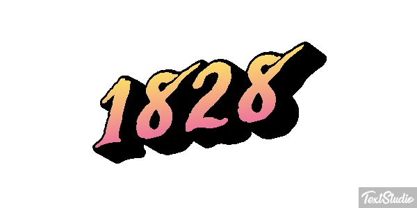 1828 Text effect