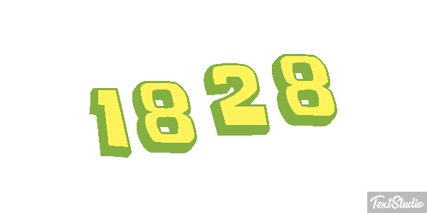 1828 Text effect