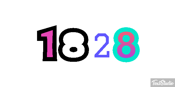 1828 Text effect