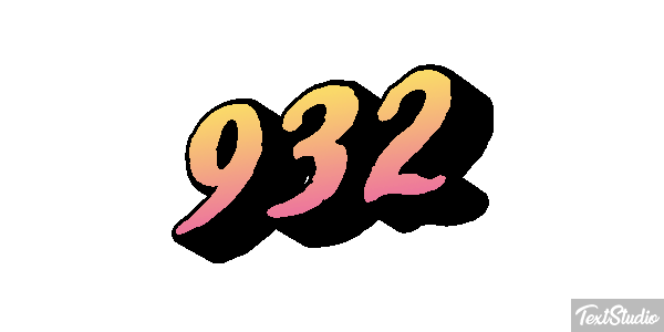 932 Tekst effect
