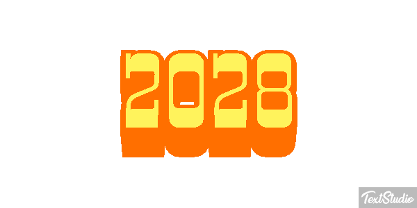 2028 Text effect