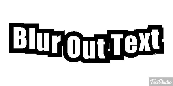Blur Out Text Text effect