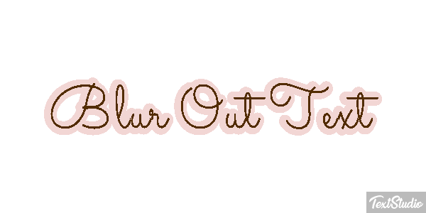 Blur Out Text Text effect
