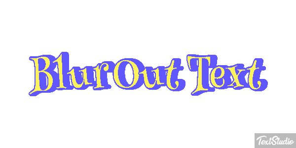 Blur Out Text Text effect